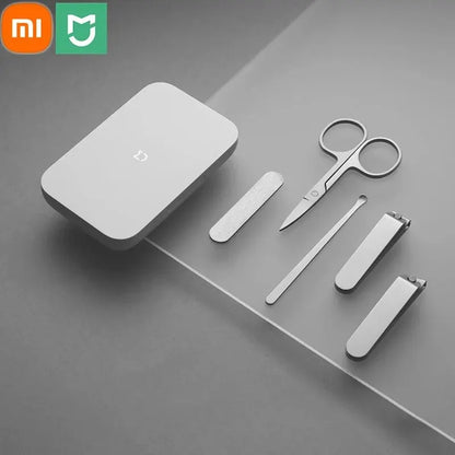 Xiaomi Mijia Pedicure Set | 5-piece | Stainless Steel | Angled Nail Clippers - Flat Nail Clippers - Nail Scissors - Nail File - Ear Picker